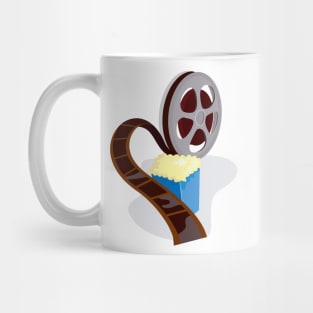 Movie Reel with Popcorn Retro Mug